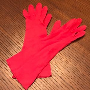 Red dress gloves